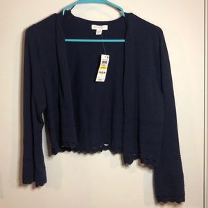 Cute cropped navy blue sweater